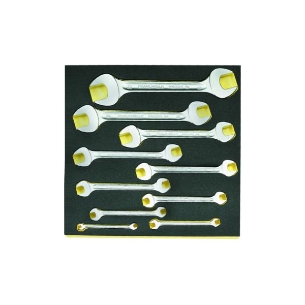 Double open ended Wrenchs i.TCS inlay No.TCS10/10, 6X7-30X32MM 2/3-tray10-pcs.